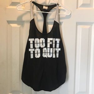 Victoria’s Secret PINK, TOO FIT TO QUIT tank top
